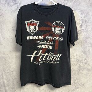 The Rude Dog Pitbull T Shirt Mens Large Black